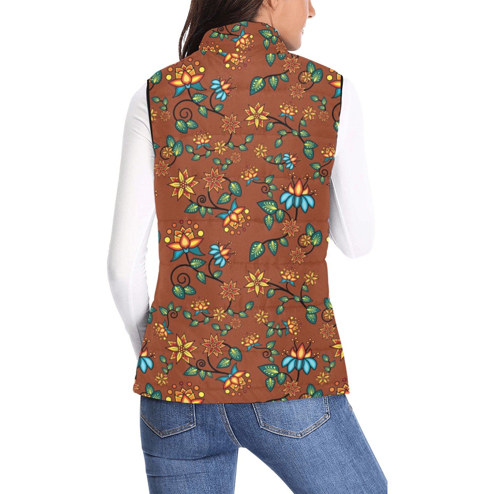 Lily Sierra Women's Padded Vest Jacket (Model H44) Women's Padded Vest Jacket (H44) e-joyer