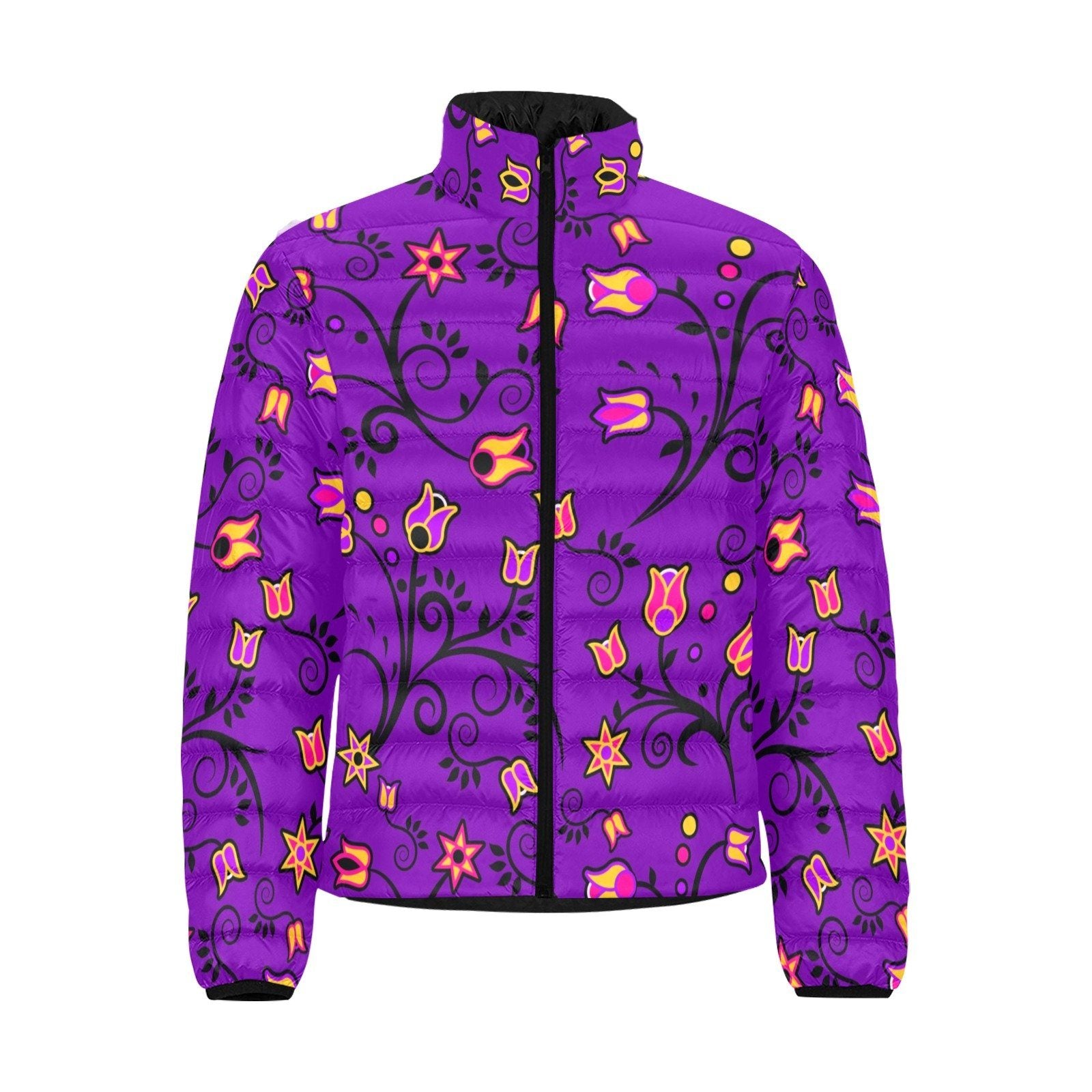 Lolipop Star Men's Stand Collar Padded Jacket (Model H41) Men's Stand Collar Padded Jacket (H41) e-joyer
