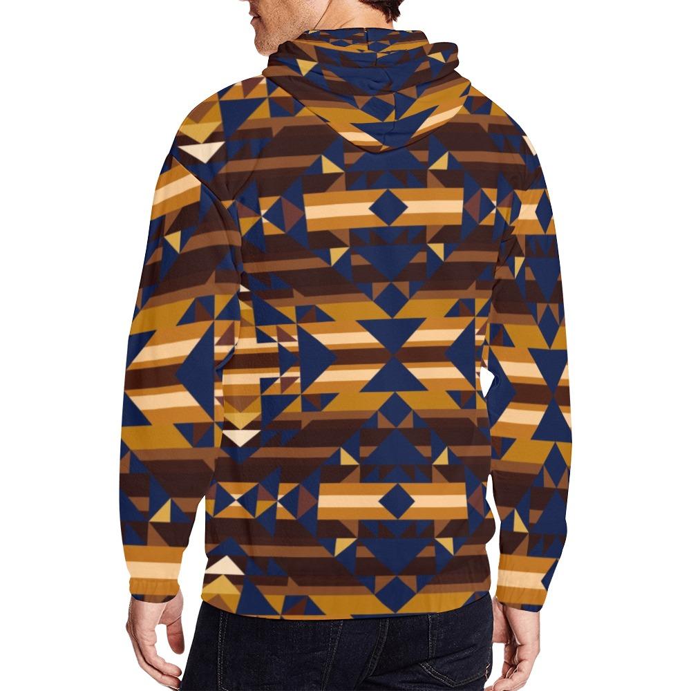 Marron Cloud All Over Print Full Zip Hoodie for Men (Model H14) hoodie e-joyer