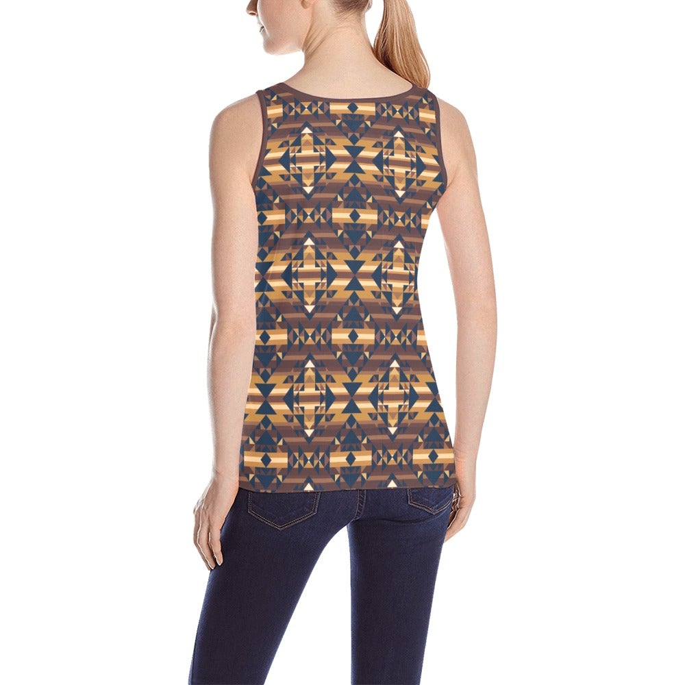 Marron Cloud All Over Print Tank Top for Women (Model T43) All Over Print Tank Top for Women (T43) e-joyer