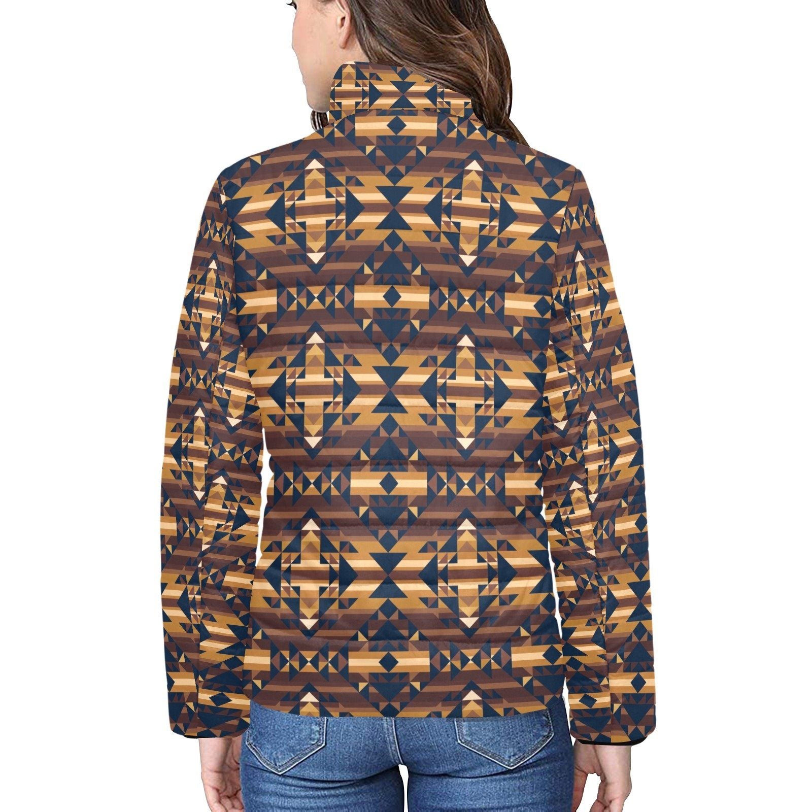 Marron Cloud Women's Stand Collar Padded Jacket (Model H41) Women's Stand Collar Padded Jacket (H41) e-joyer