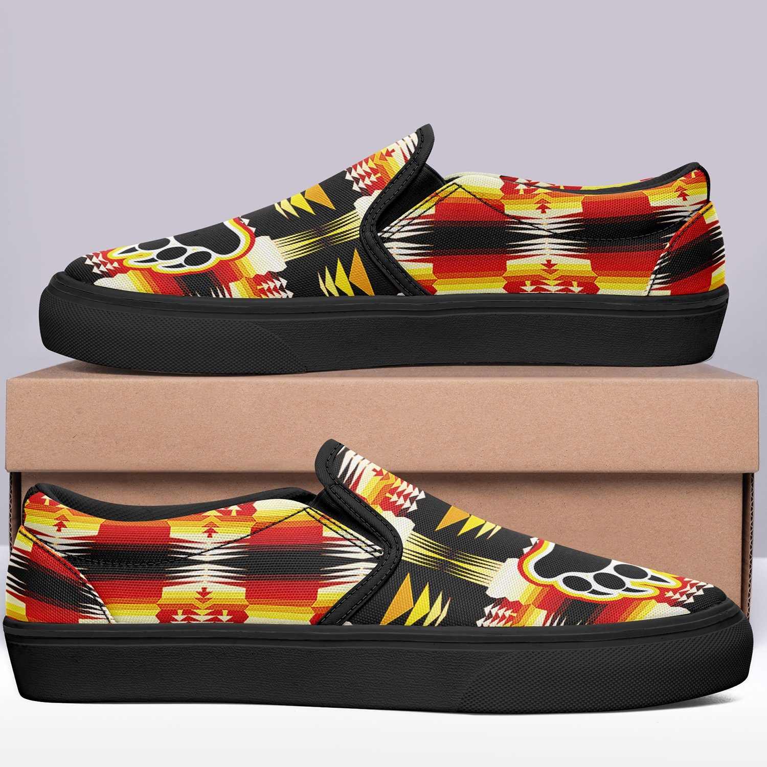 Medicine Wheel Sage Bearpaw Otoyimm Canvas Slip On Shoes 49 Dzine