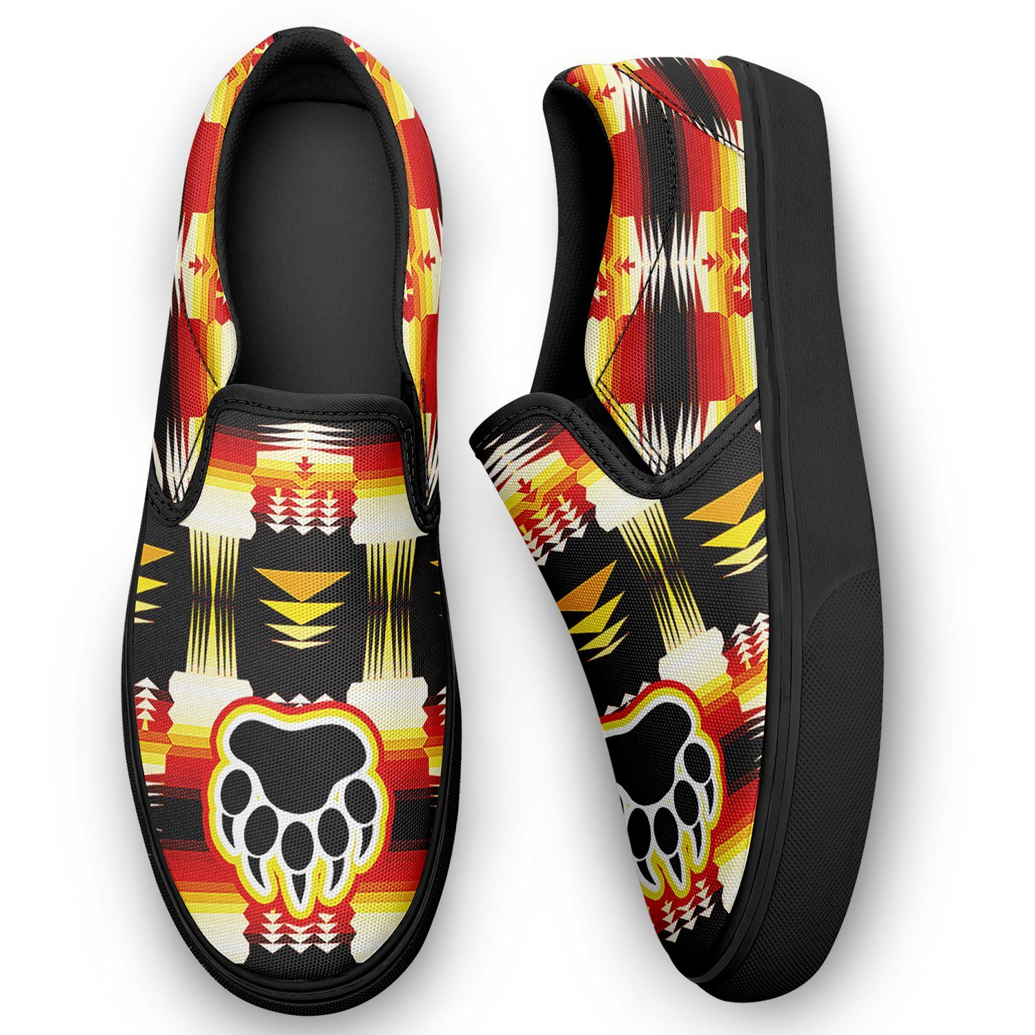 Medicine Wheel Sage Bearpaw Otoyimm Canvas Slip On Shoes 49 Dzine