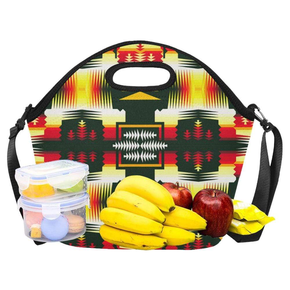 Medicine Wheel Sage Large Insulated Neoprene Lunch Bag That Replaces Your Purse (Model 1669) Neoprene Lunch Bag/Large (1669) e-joyer