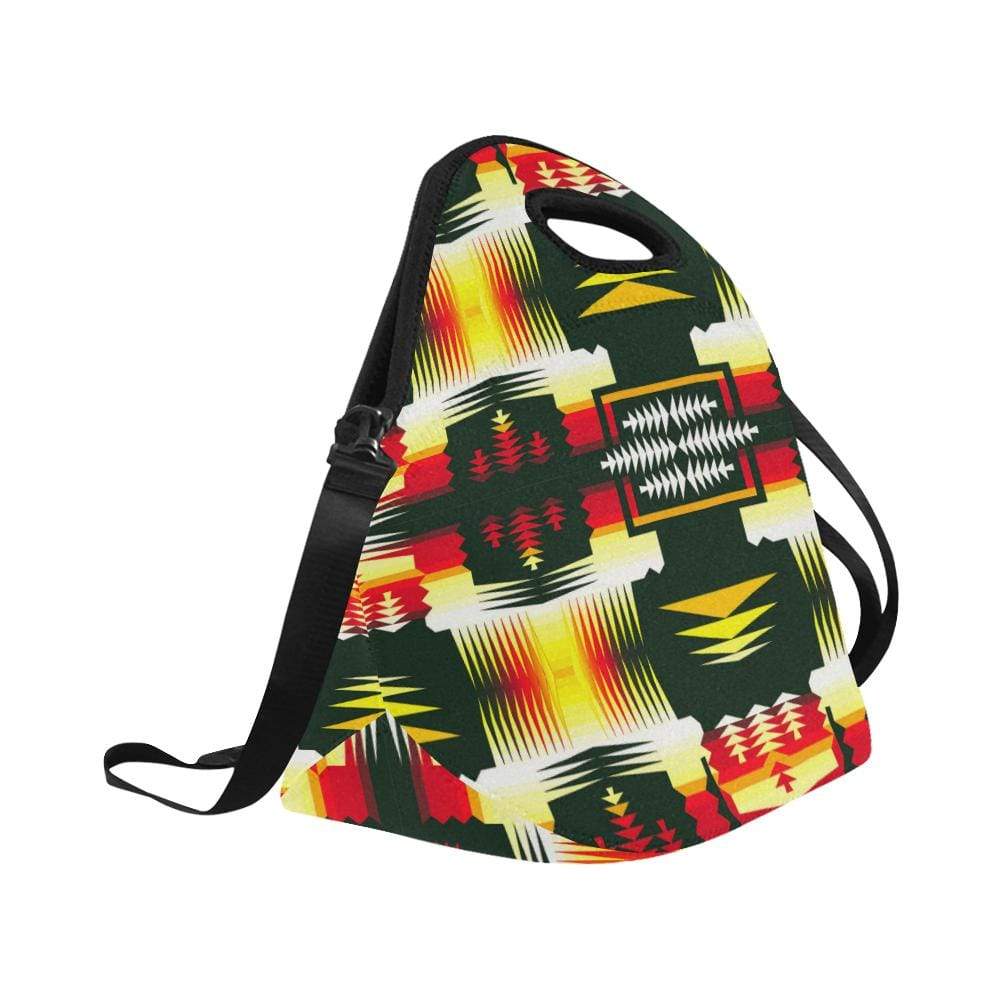 Medicine Wheel Sage Large Insulated Neoprene Lunch Bag That Replaces Your Purse (Model 1669) Neoprene Lunch Bag/Large (1669) e-joyer