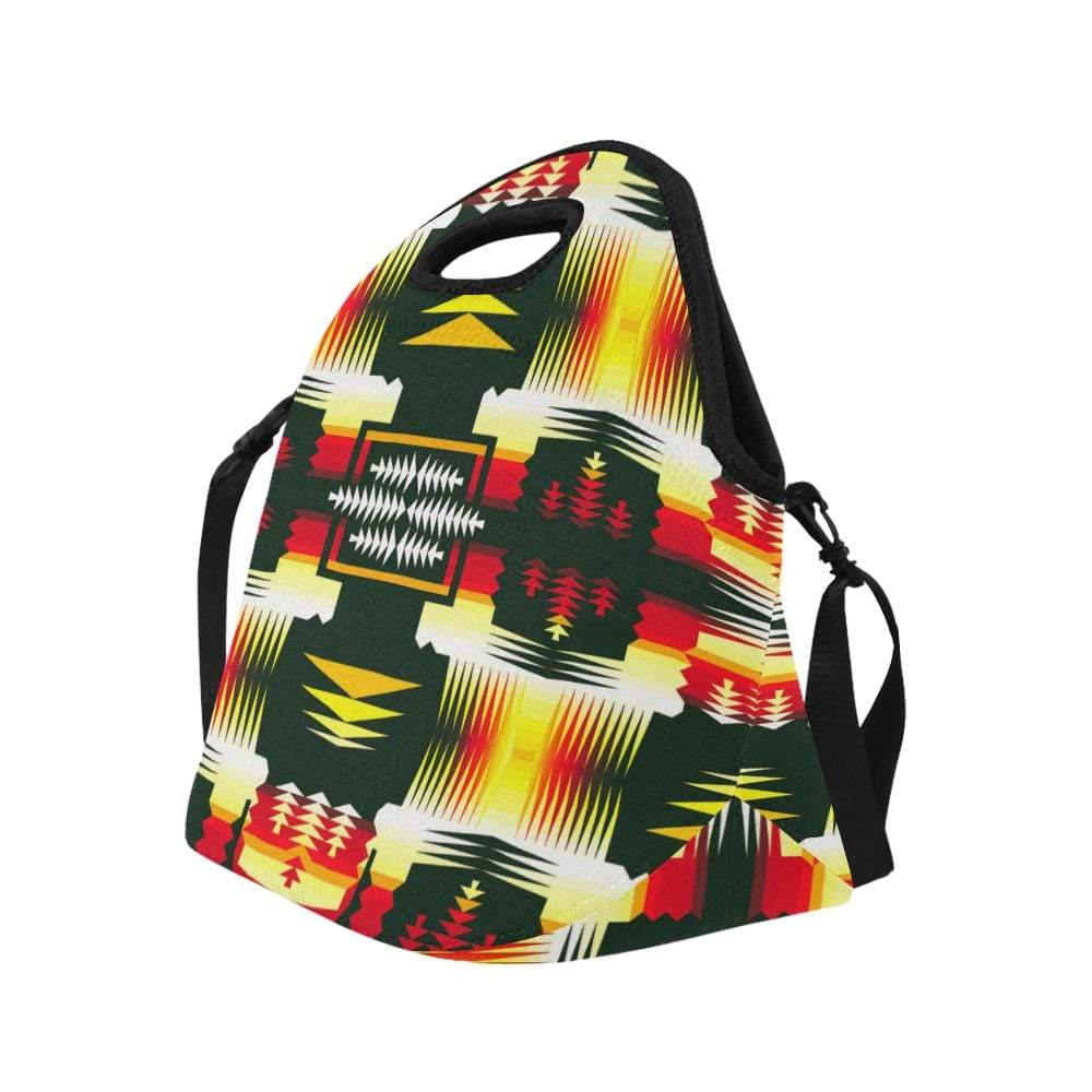 Medicine Wheel Sage Large Insulated Neoprene Lunch Bag That Replaces Your Purse (Model 1669) Neoprene Lunch Bag/Large (1669) e-joyer
