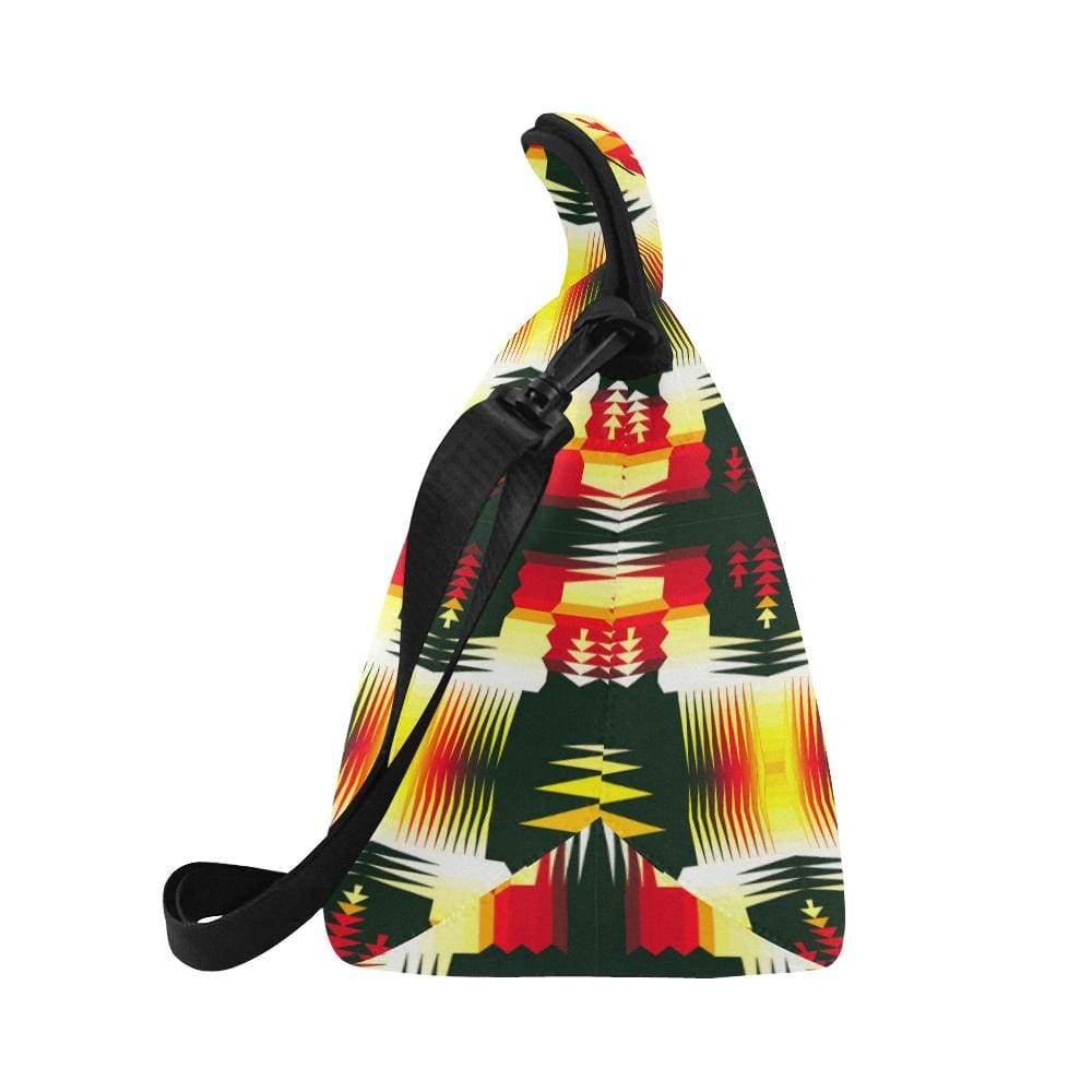 Medicine Wheel Sage Large Insulated Neoprene Lunch Bag That Replaces Your Purse (Model 1669) Neoprene Lunch Bag/Large (1669) e-joyer