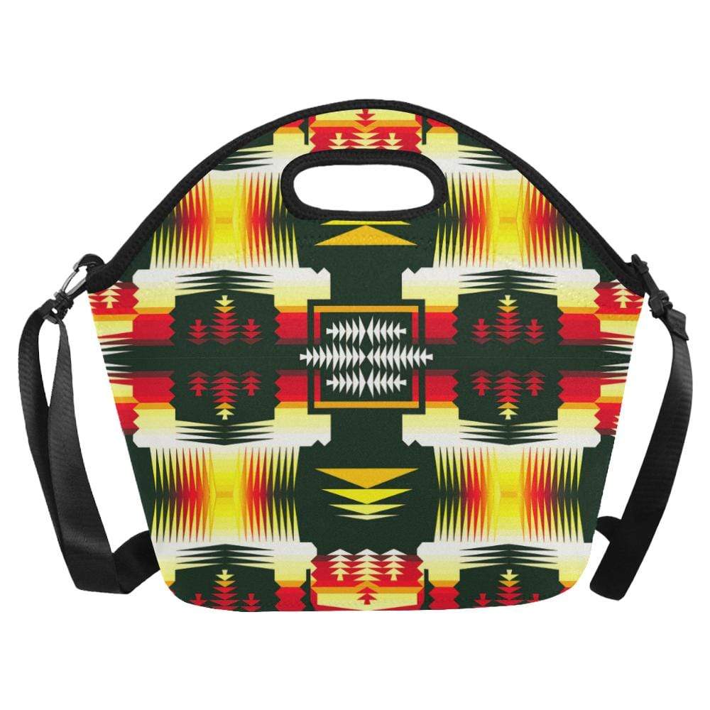 Medicine Wheel Sage Large Insulated Neoprene Lunch Bag That Replaces Your Purse (Model 1669) Neoprene Lunch Bag/Large (1669) e-joyer