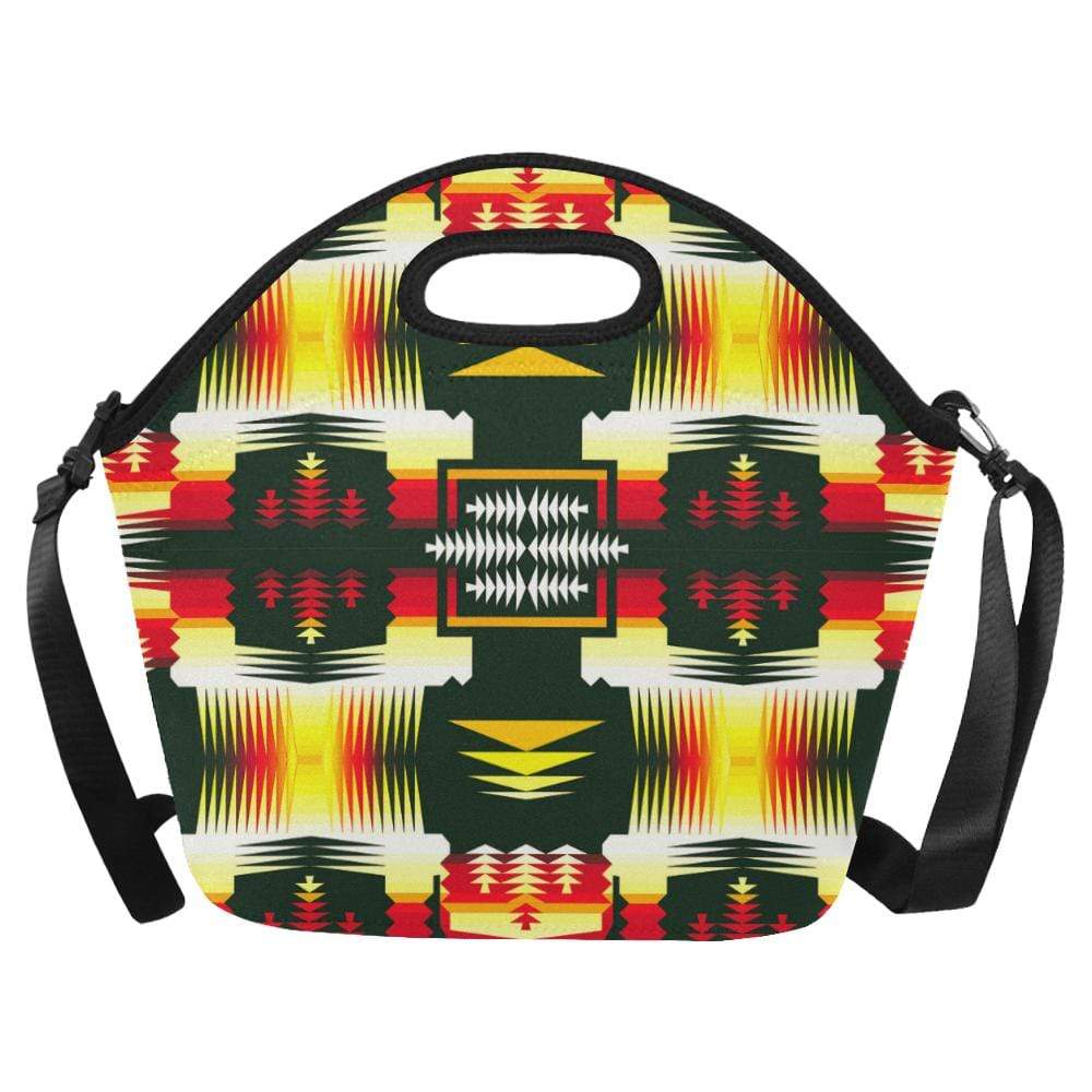 Medicine Wheel Sage Large Insulated Neoprene Lunch Bag That Replaces Your Purse (Model 1669) Neoprene Lunch Bag/Large (1669) e-joyer