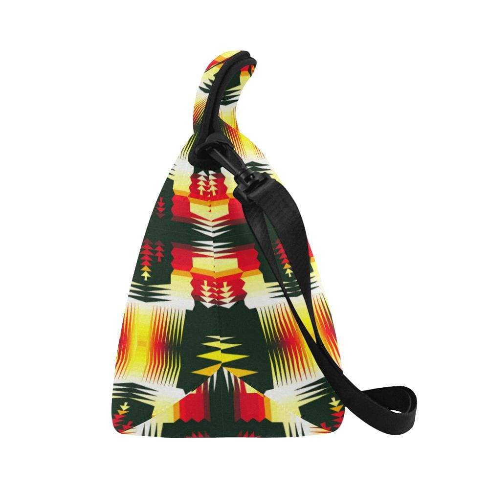Medicine Wheel Sage Large Insulated Neoprene Lunch Bag That Replaces Your Purse (Model 1669) Neoprene Lunch Bag/Large (1669) e-joyer