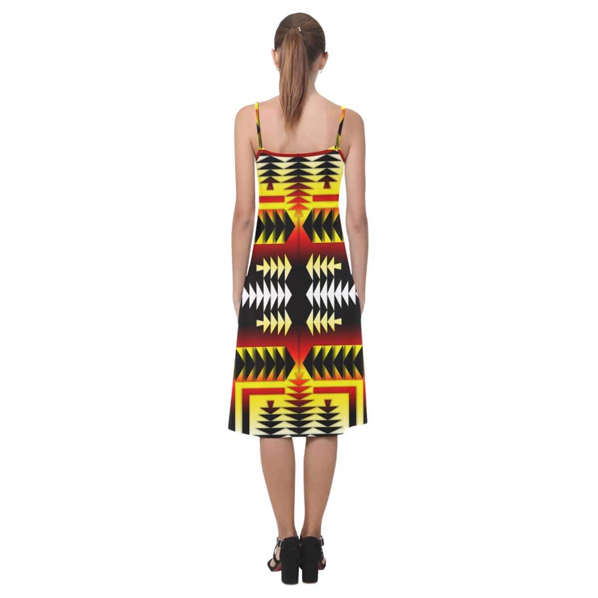 Medicine Wheel Strips Basketball Alcestis Slip Dress (Model D05) Alcestis Slip Dress (D05) e-joyer