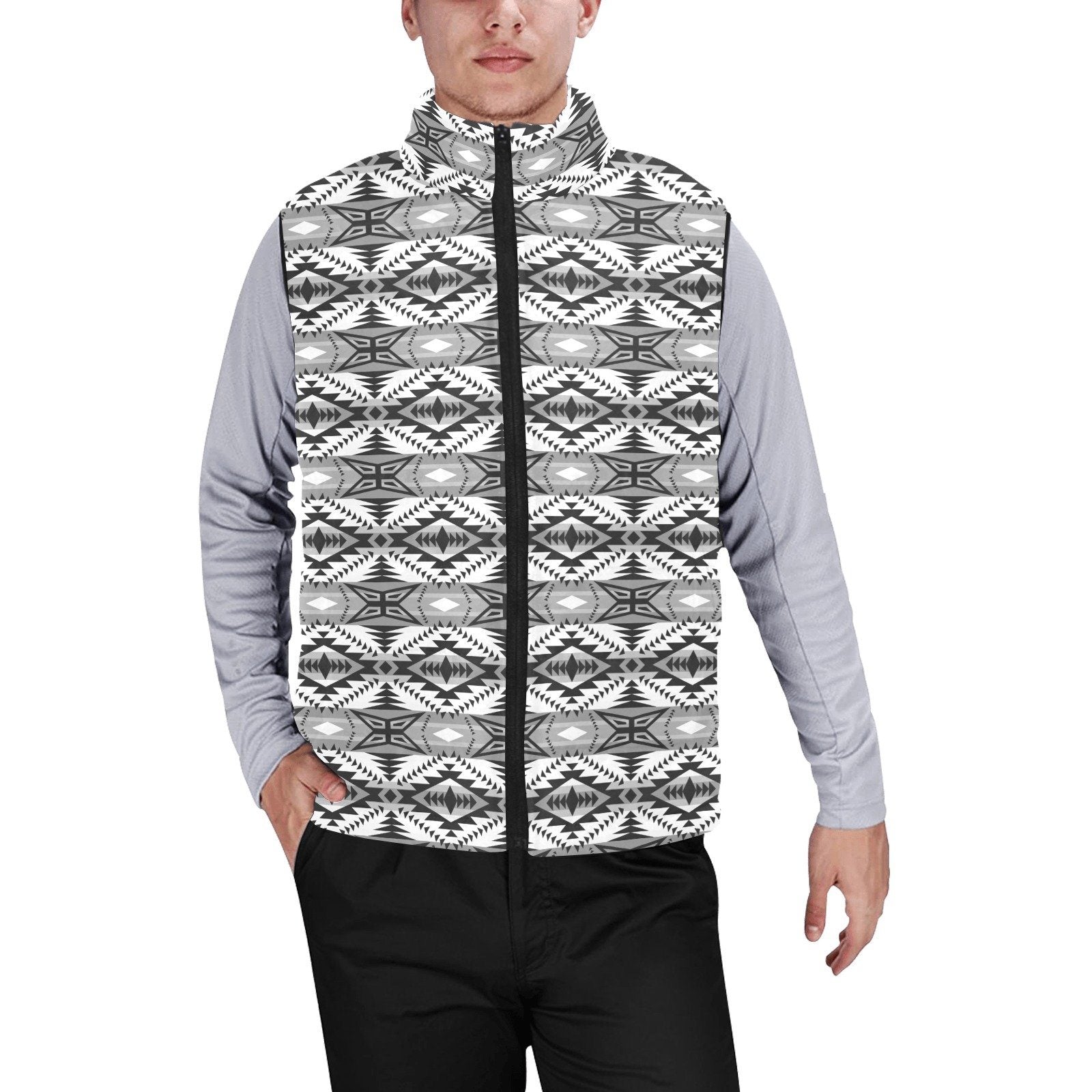 Mesa War Party Men's Padded Vest Jacket (Model H44) Men's Padded Vest Jacket (H44) e-joyer