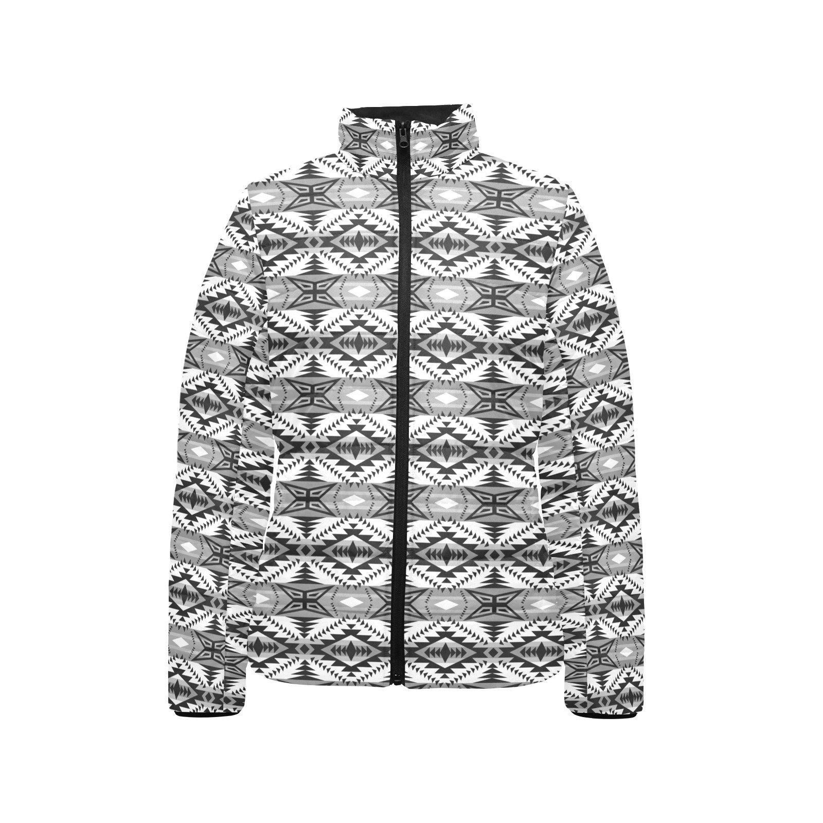 Mesa War Party Women's Stand Collar Padded Jacket (Model H41) jacket e-joyer