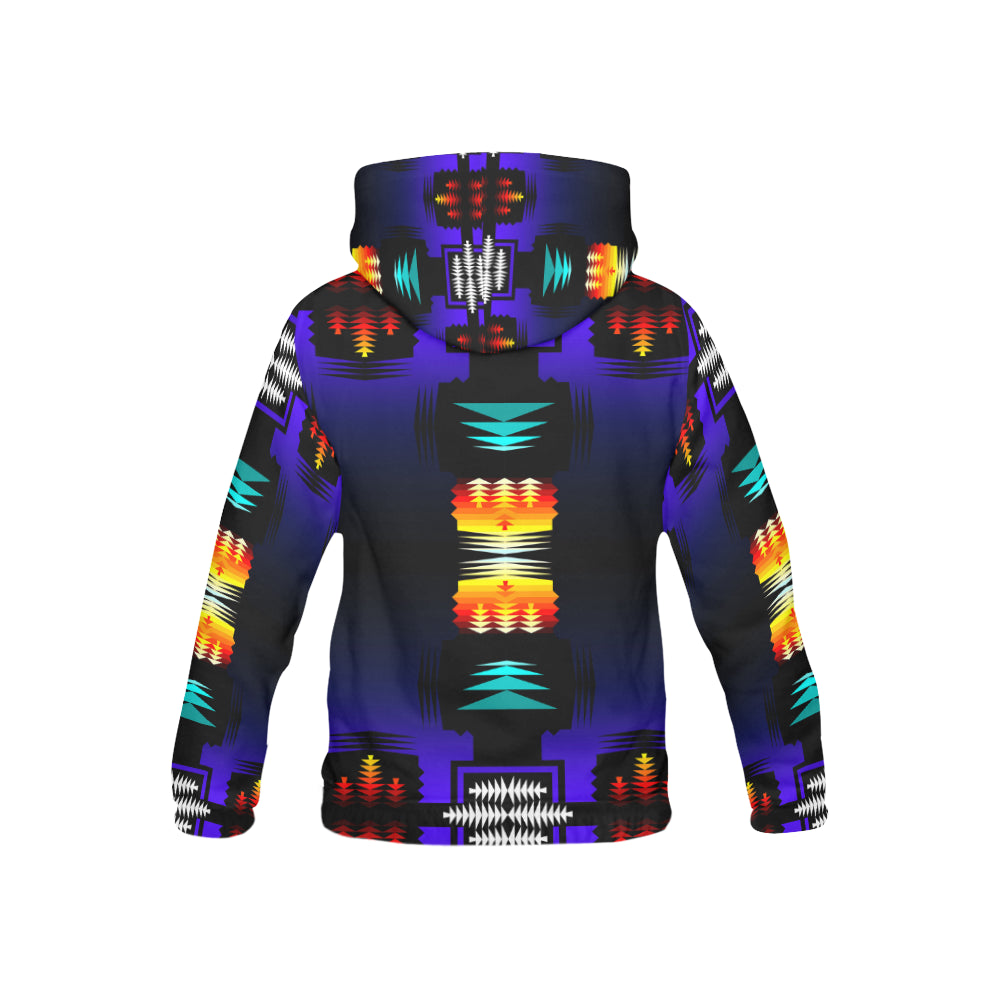 midnight sage fire II All Over Print Hoodie for Kid (USA Size) (Model H13) All Over Print Hoodie for Kid (H13) e-joyer