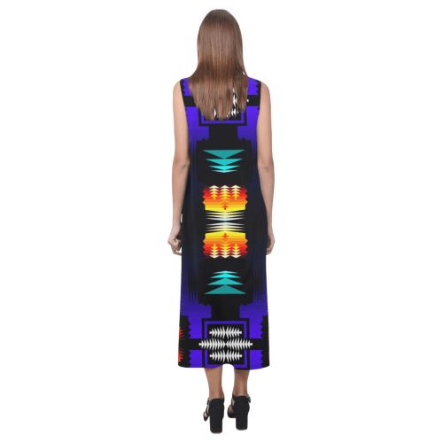 midnight sage fire II Phaedra Sleeveless Open Fork Long Dress (Model D08) Phaedra Sleeveless Open Fork Long Dress (D08) e-joyer