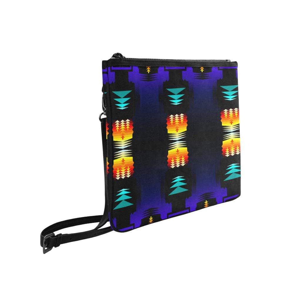Midnight Sage Fire II Slim Clutch Bag (Model 1668) Slim Clutch Bags (1668) e-joyer
