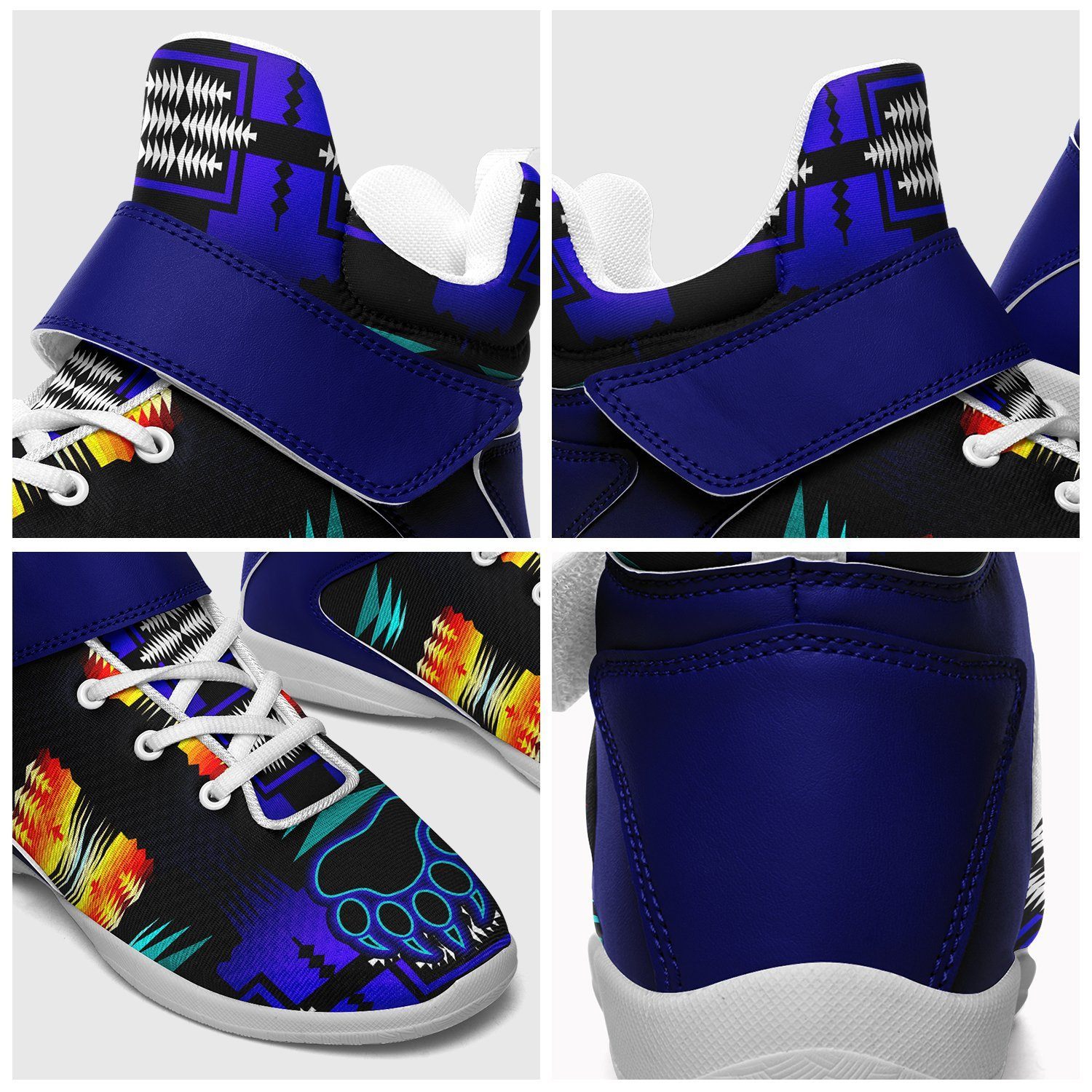 Midnight Sage Fire with Bearpaw Ipottaa Basketball / Sport High Top Shoes - White Sole 49 Dzine