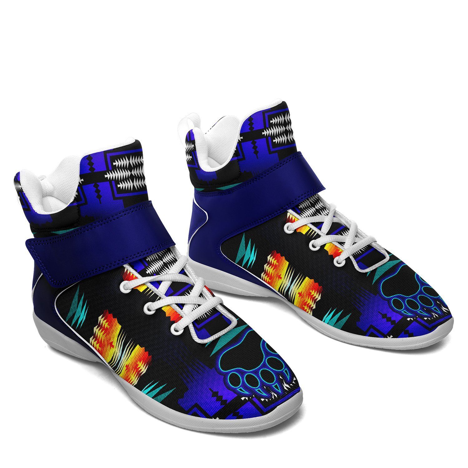 Midnight Sage Fire with Bearpaw Ipottaa Basketball / Sport High Top Shoes - White Sole 49 Dzine