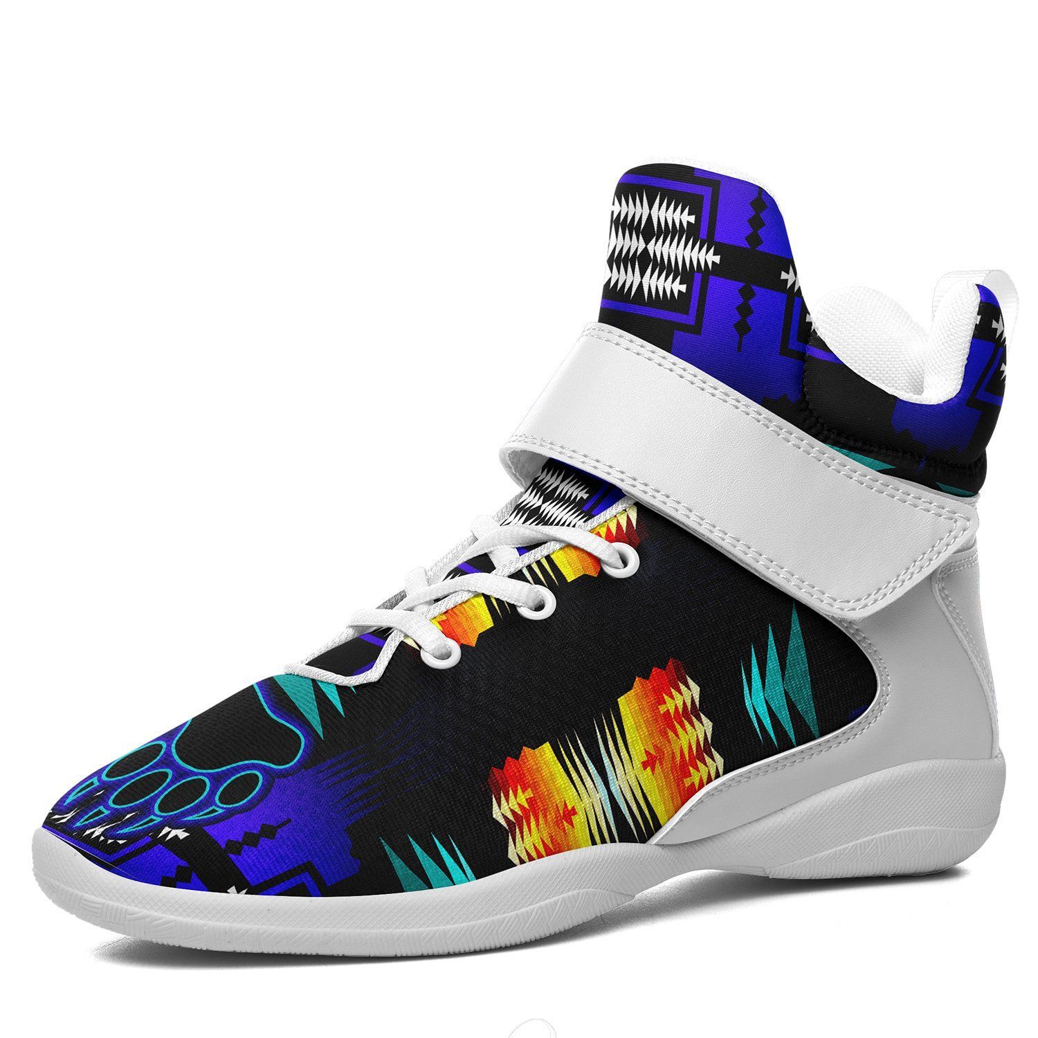 Midnight Sage Fire with Bearpaw Kid's Ipottaa Basketball / Sport High Top Shoes 49 Dzine US Child 12.5 / EUR 30 White Sole with White Strap