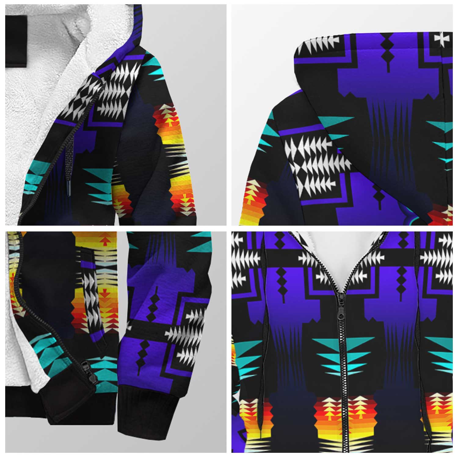 Midnight Sage Fire with Bearpaw Sherpa Hoodie 49 Dzine