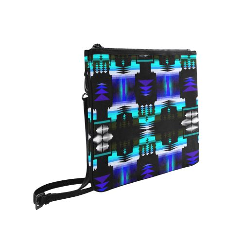 Midnight Sage Slim Clutch Bag (Model 1668) Slim Clutch Bags (1668) e-joyer