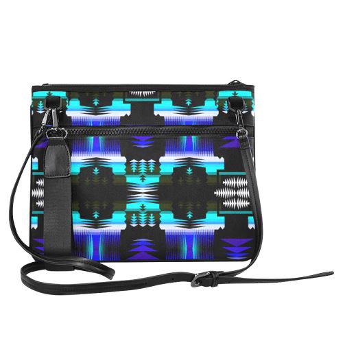 Midnight Sage Slim Clutch Bag (Model 1668) Slim Clutch Bags (1668) e-joyer