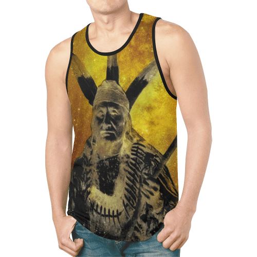 Native Man Gold New All Over Print Tank Top for Men (Model T46) New All Over Print Tank Top for Men (T46) e-joyer
