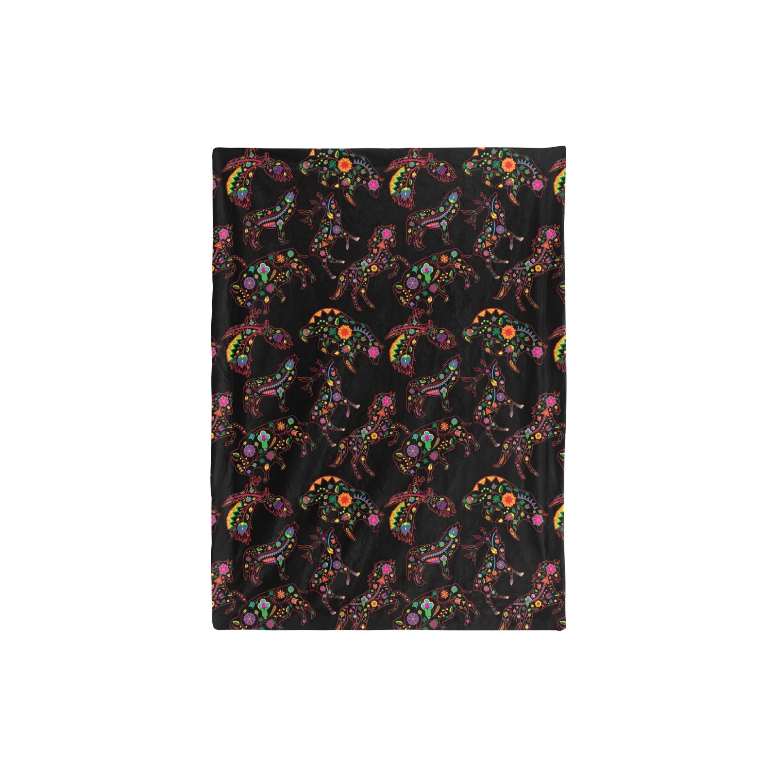 Neon Floral Animals Baby Blanket 30"x40" Baby Blanket 30"x40" e-joyer