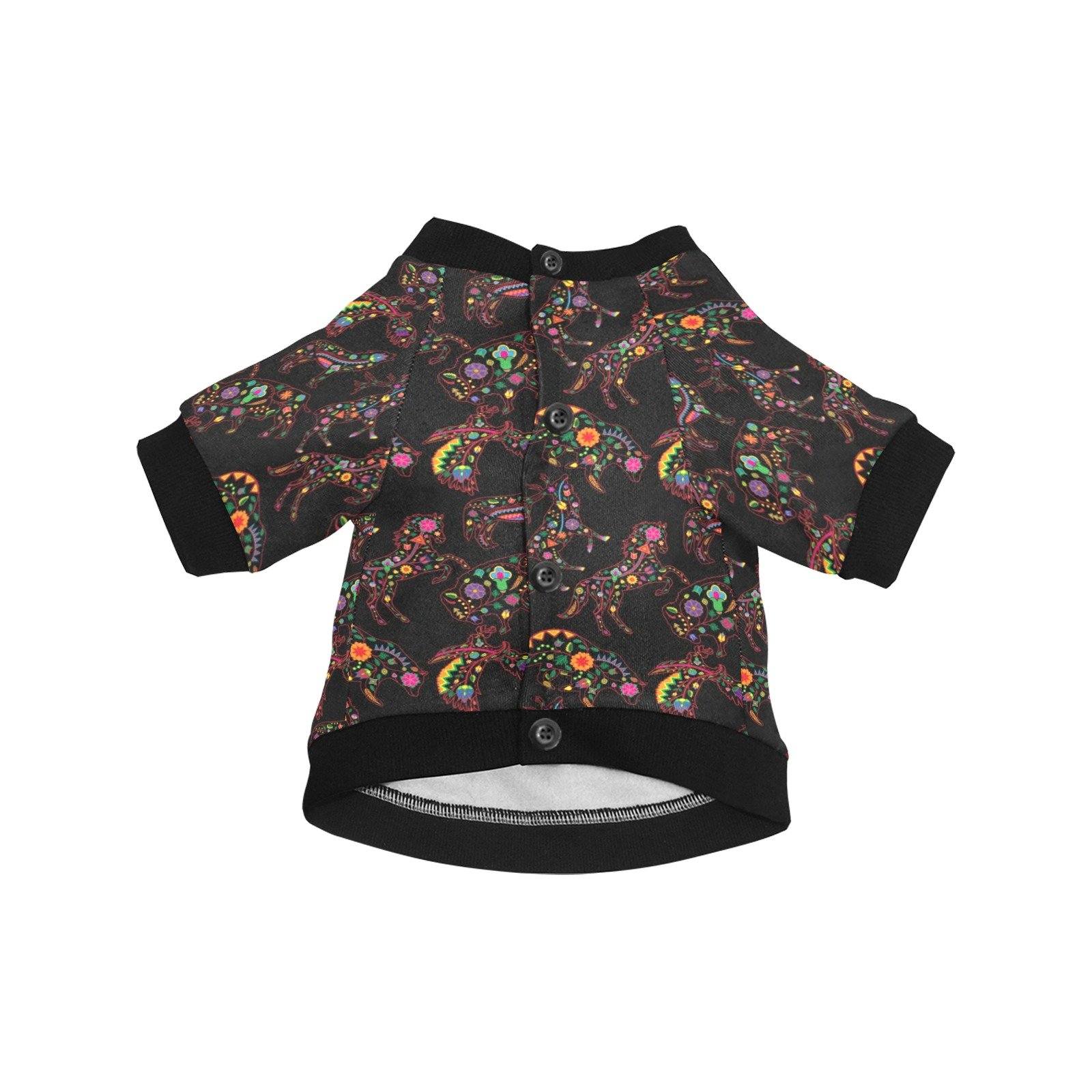 Neon Floral Animals Pet Dog Round Neck Shirt Pet Dog Round Neck Shirt e-joyer