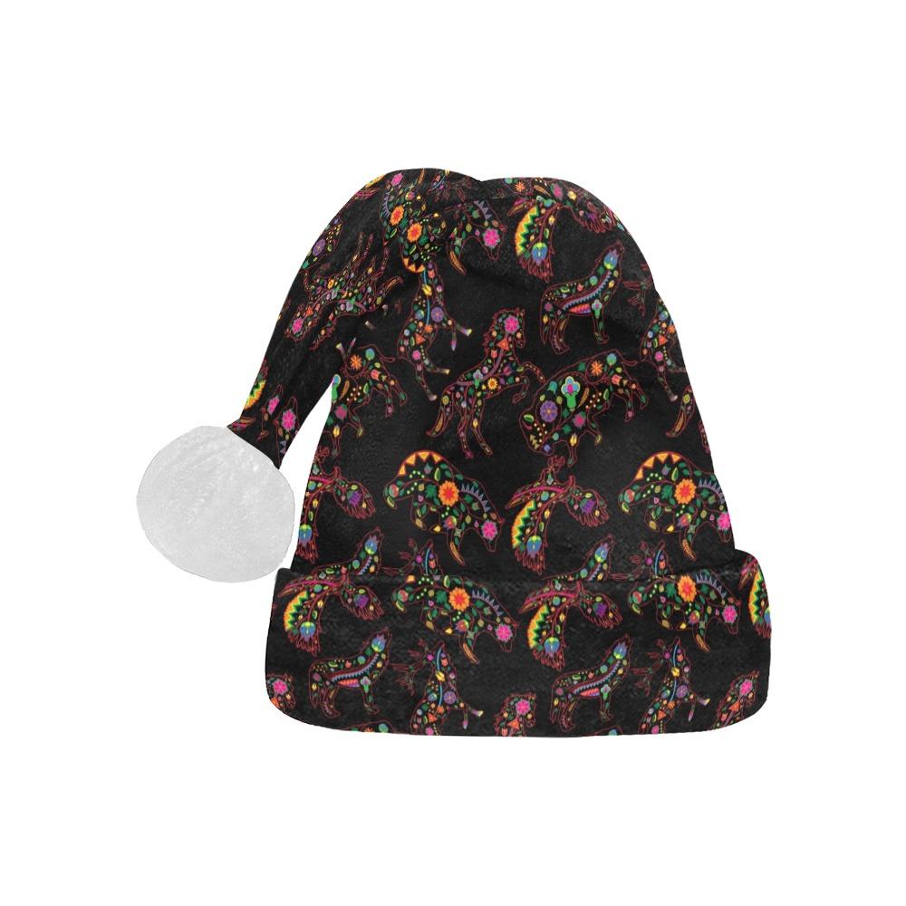 Neon Floral Animals Santa Hat Santa Hat e-joyer