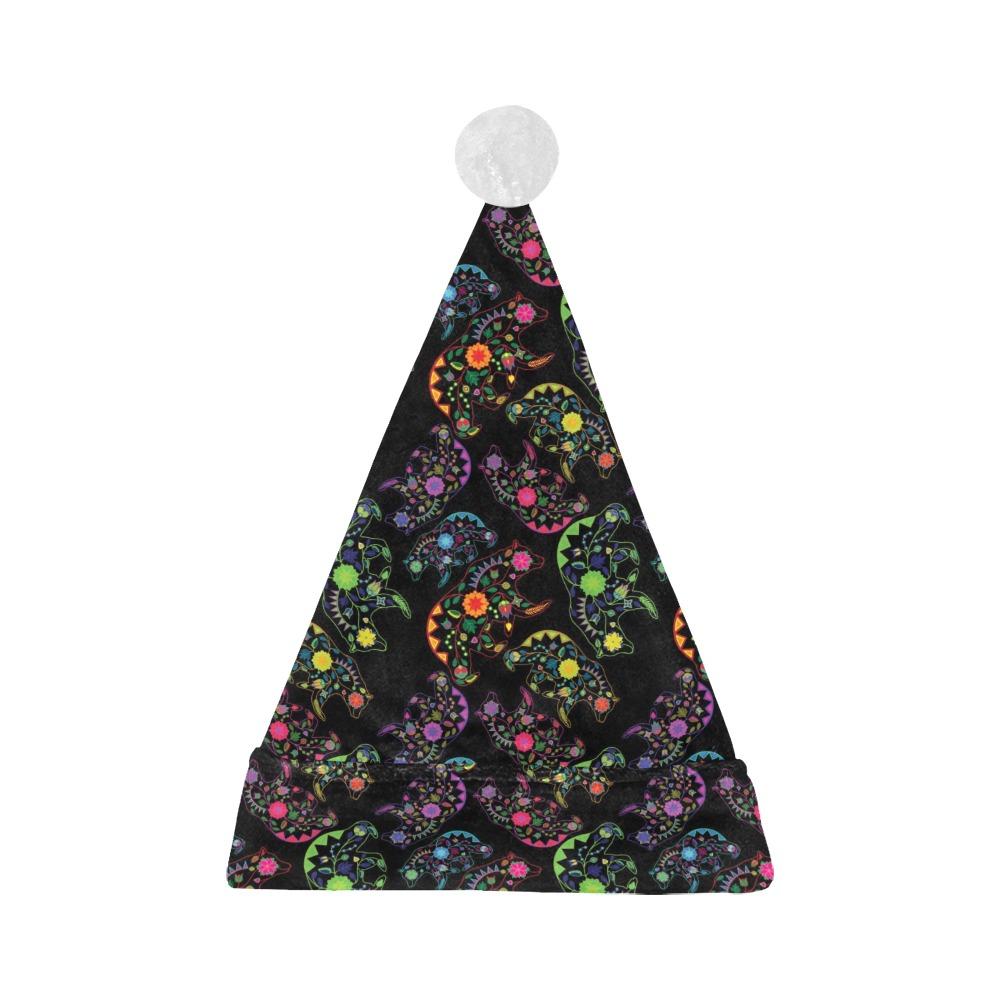 Neon Floral Bears Santa Hat Santa Hat e-joyer