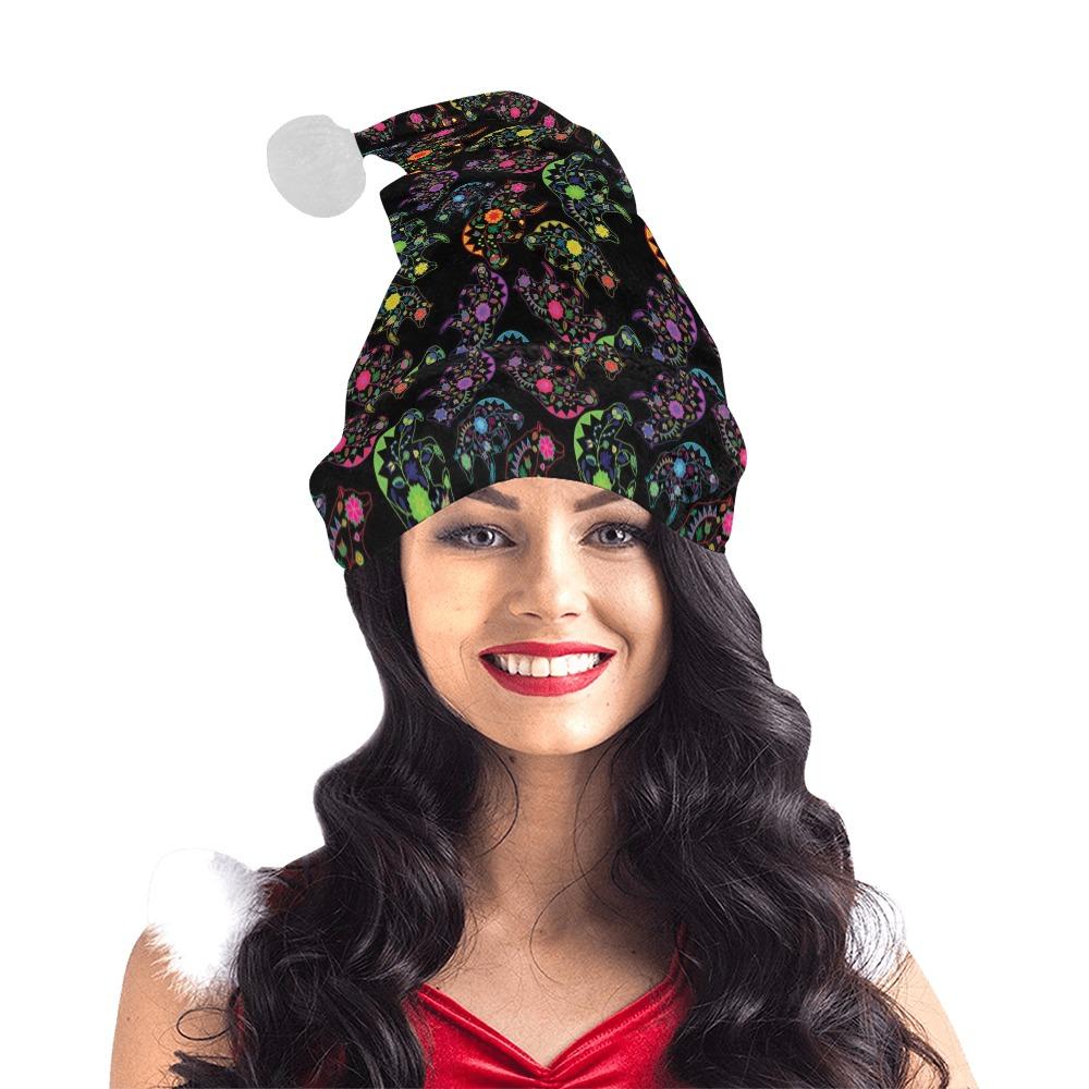 Neon Floral Bears Santa Hat Santa Hat e-joyer