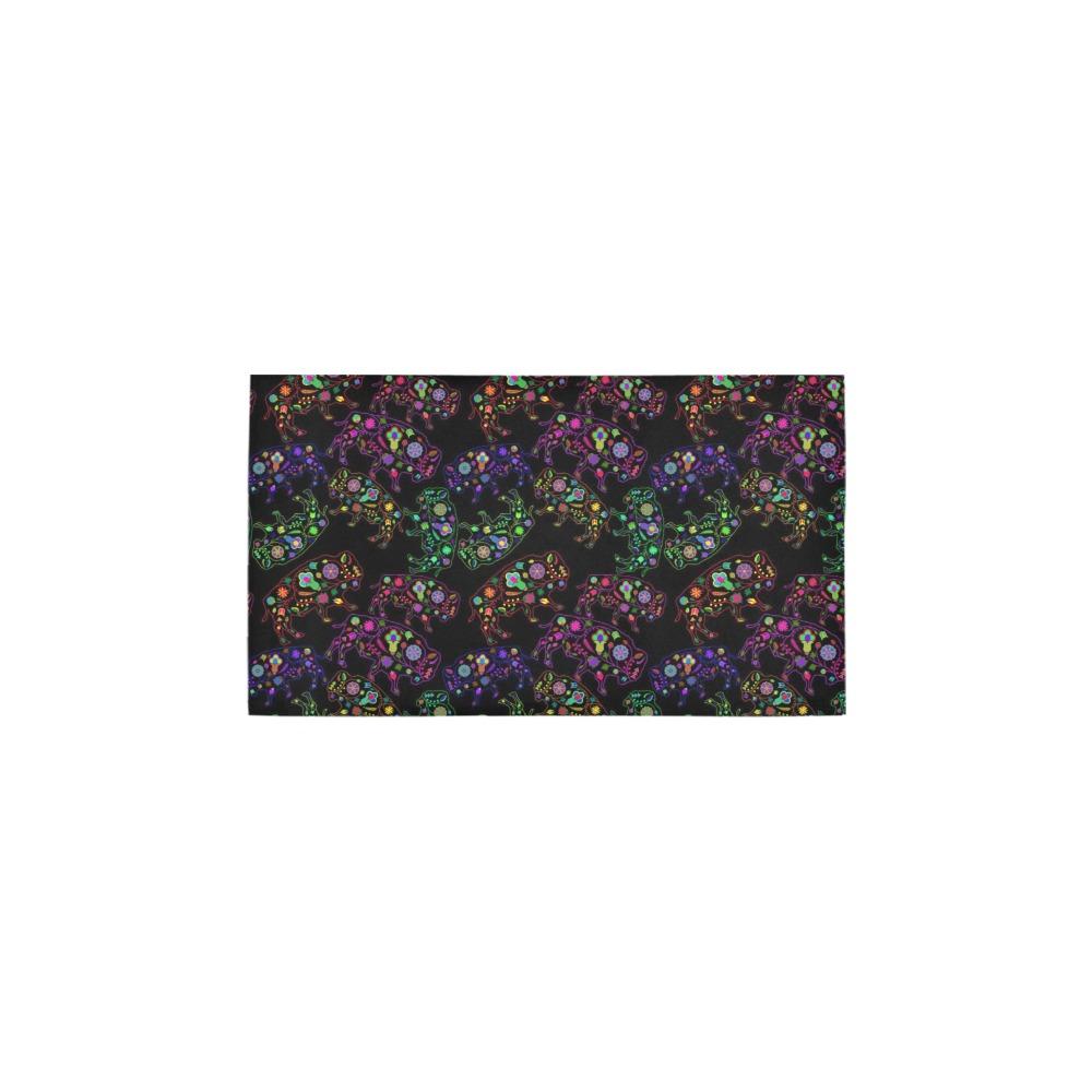 Neon Floral Buffalos Bath Rug 16''x 28'' Bath Rug 16''x 28'' e-joyer