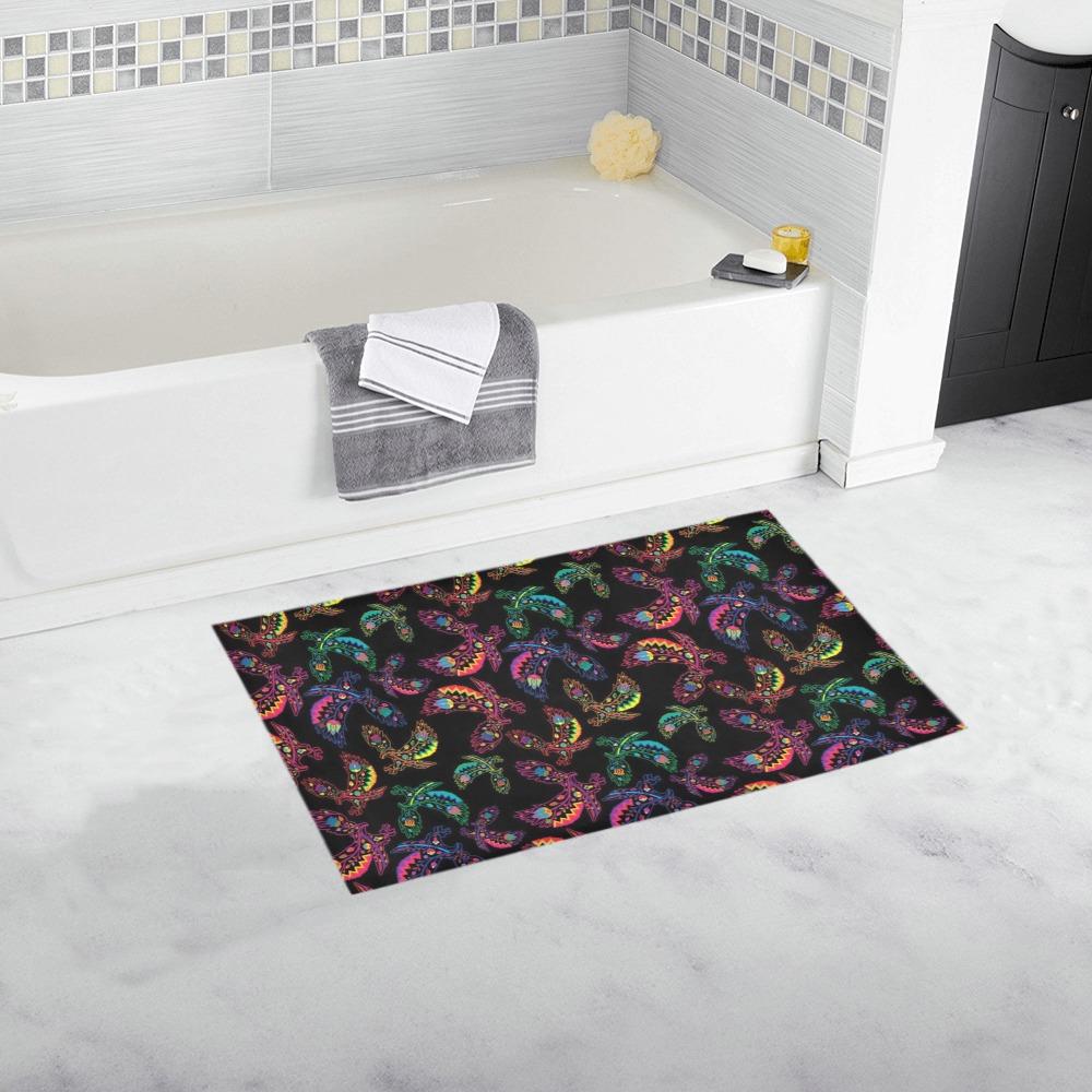 Neon Floral Eagles Bath Rug 16''x 28'' Bath Rug 16''x 28'' e-joyer