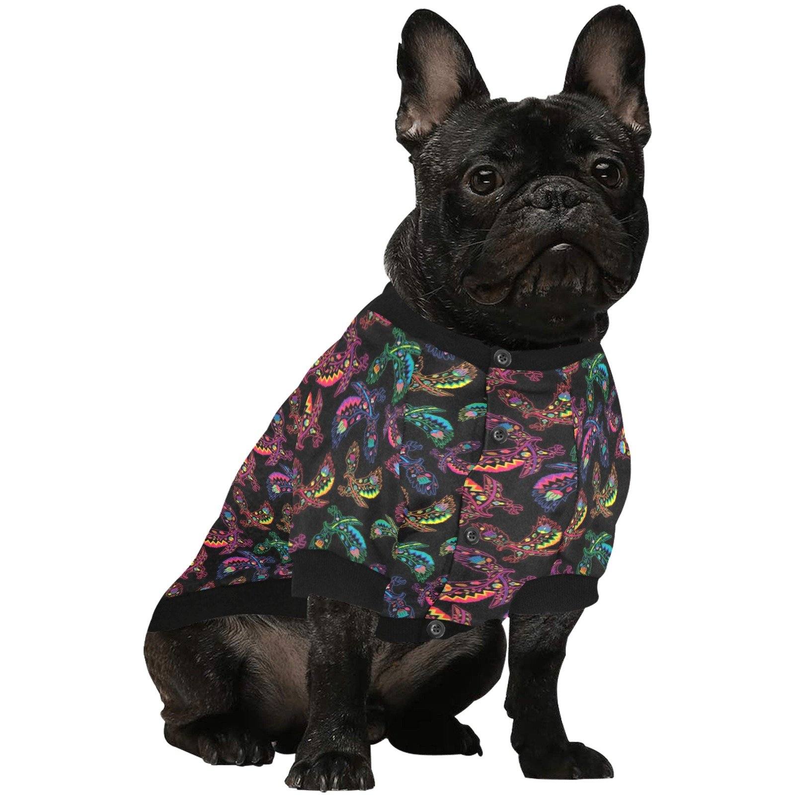 Neon Floral Eagles Pet Dog Round Neck Shirt Pet Dog Round Neck Shirt e-joyer