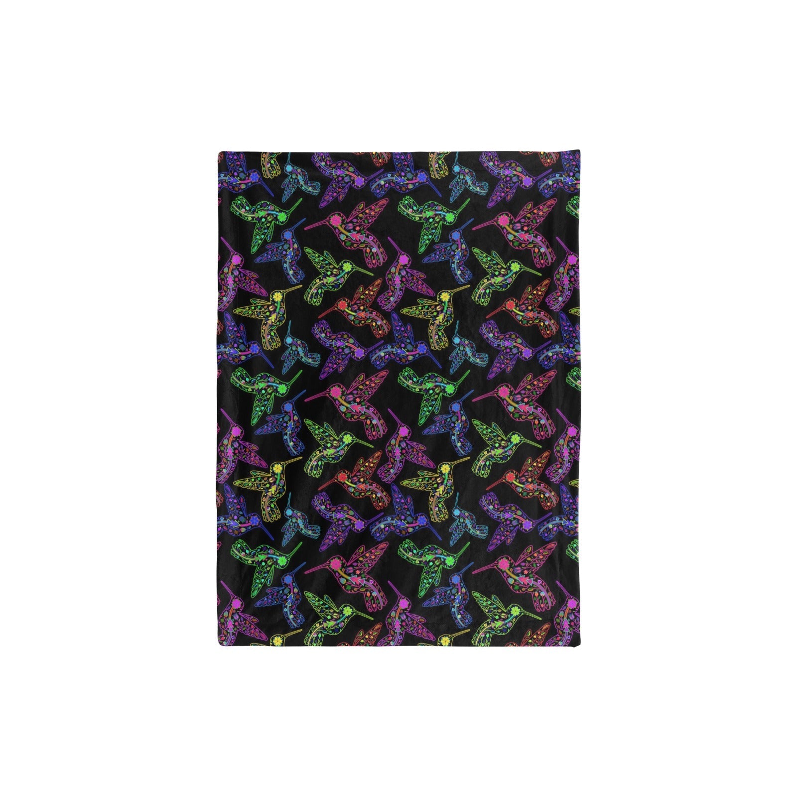 Neon Floral Hummingbirds Baby Blanket 30"x40" Baby Blanket 30"x40" e-joyer