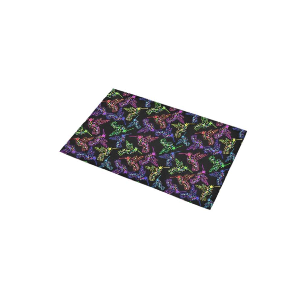 Neon Floral Hummingbirds Bath Rug 16''x 28'' Bath Rug 16''x 28'' e-joyer
