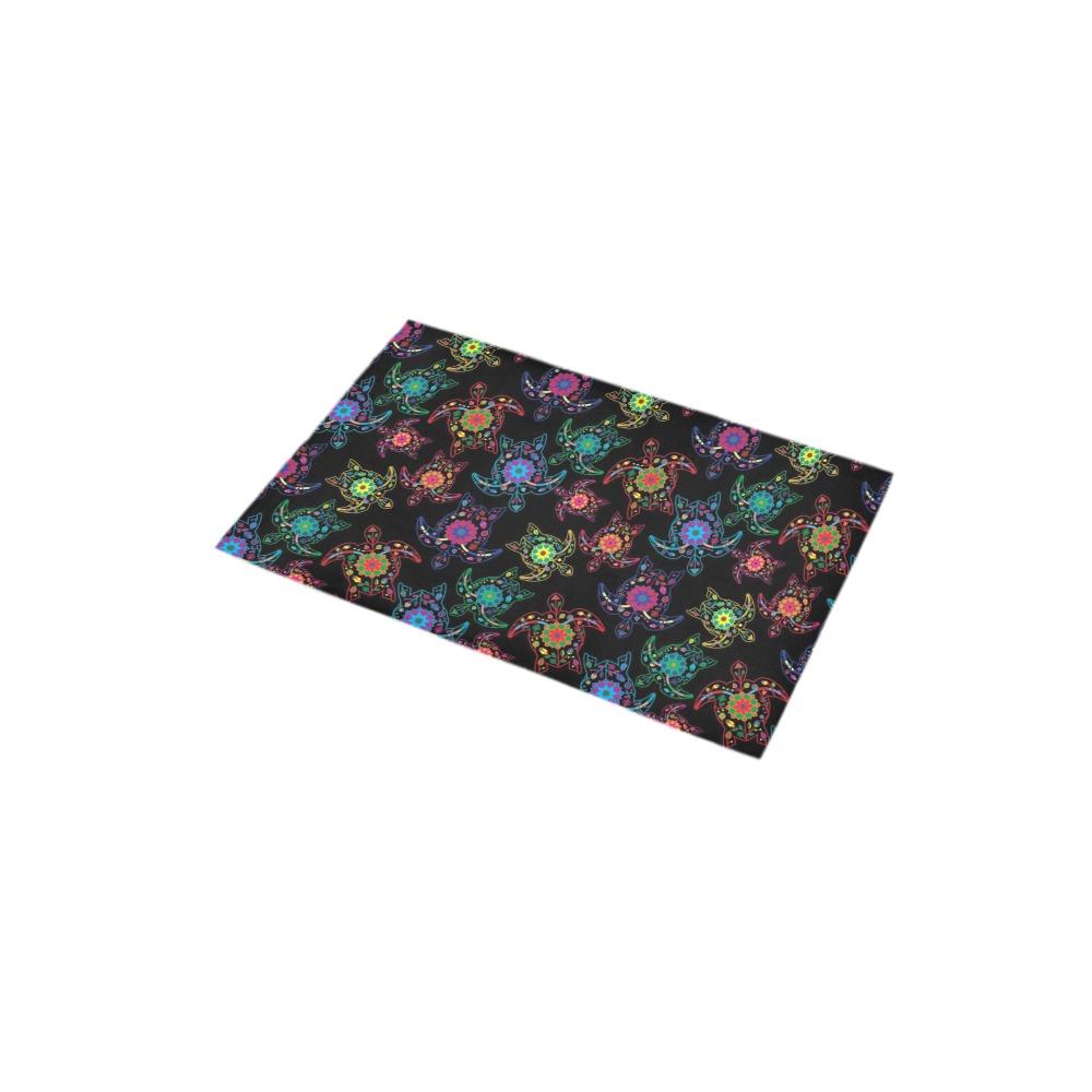 Neon Floral Turtle Bath Rug 16''x 28'' Bath Rug 16''x 28'' e-joyer