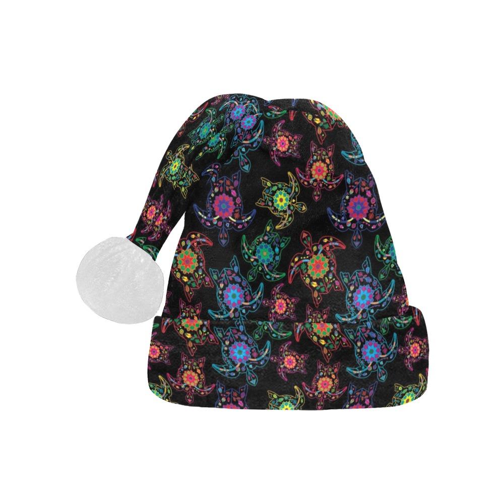 Neon Floral Turtle Santa Hat Santa Hat e-joyer