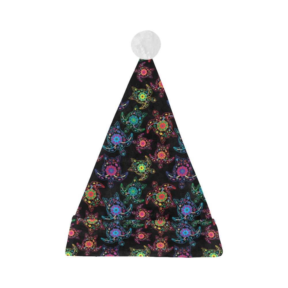 Neon Floral Turtle Santa Hat Santa Hat e-joyer