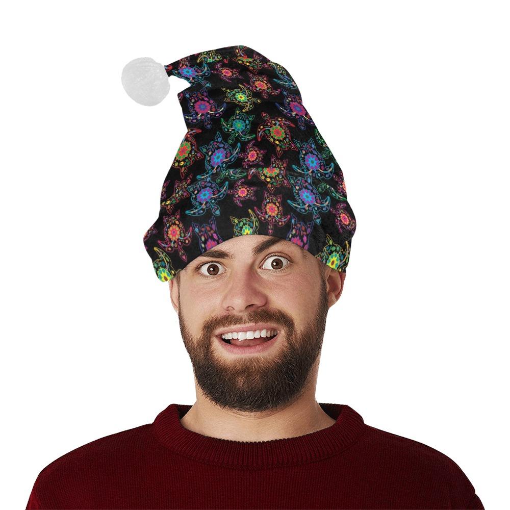 Neon Floral Turtle Santa Hat Santa Hat e-joyer