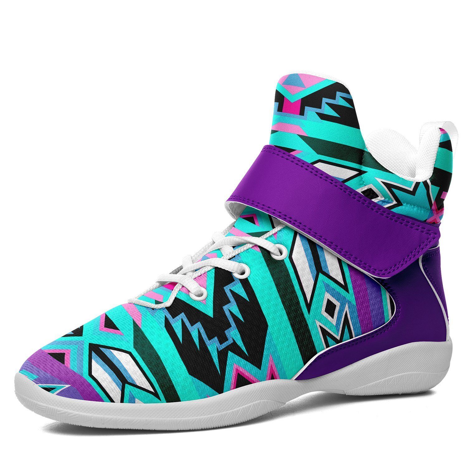 Northeast Journey Ipottaa Basketball / Sport High Top Shoes - White Sole 49 Dzine US Men 7 / EUR 40 White Sole with Indigo Strap