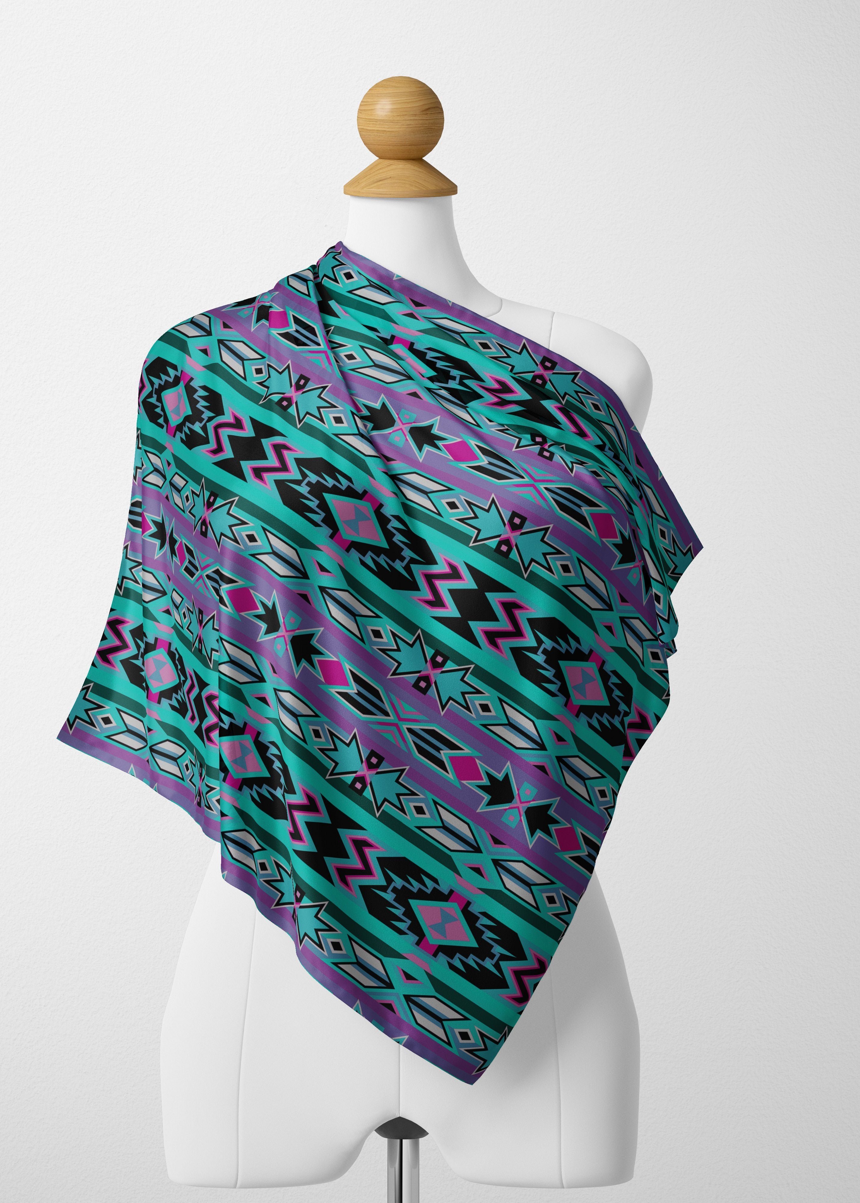Northeast Journey Satin Shawl Scarf 49 Dzine