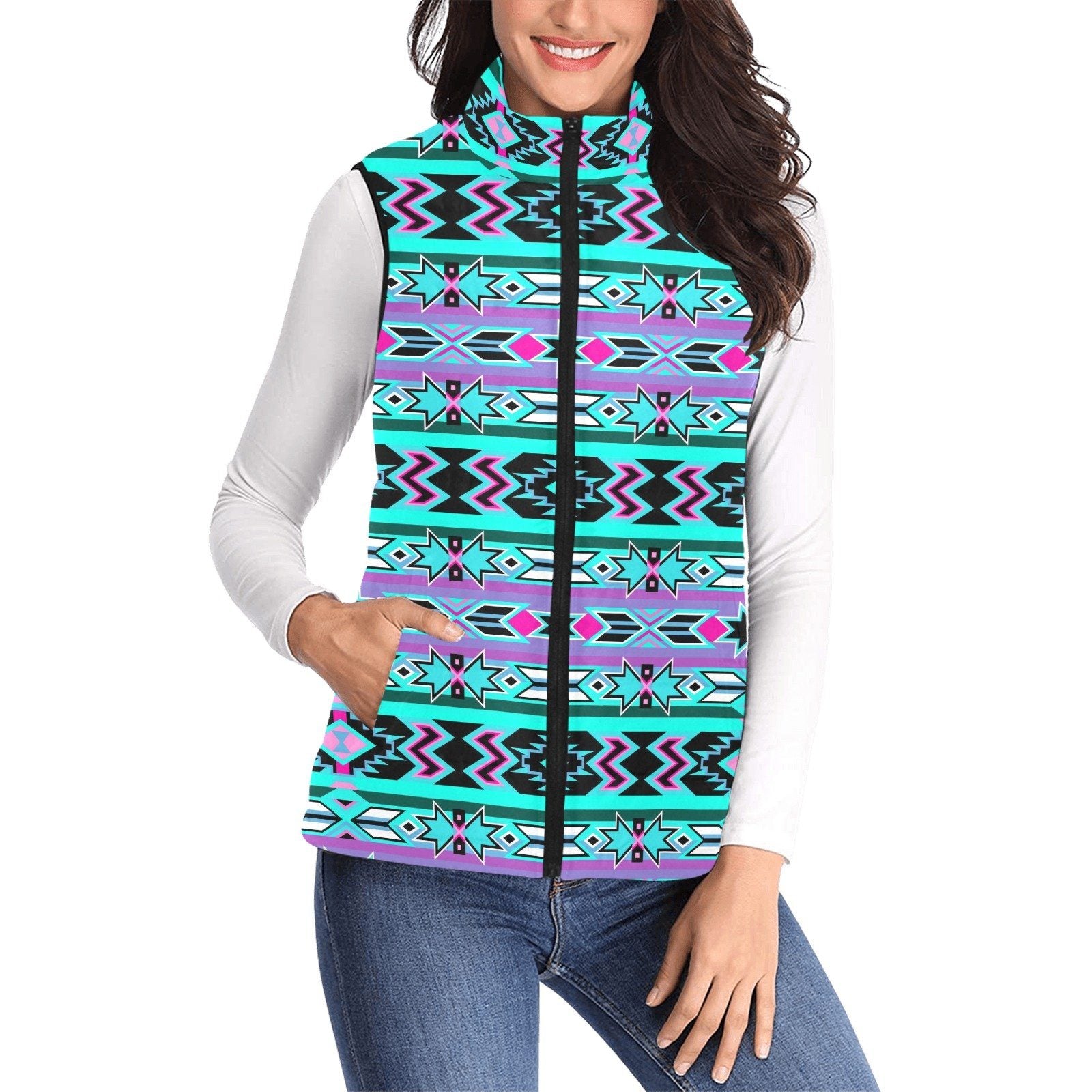 Northeast Journey Women's Padded Vest Jacket (Model H44) Women's Padded Vest Jacket (H44) e-joyer