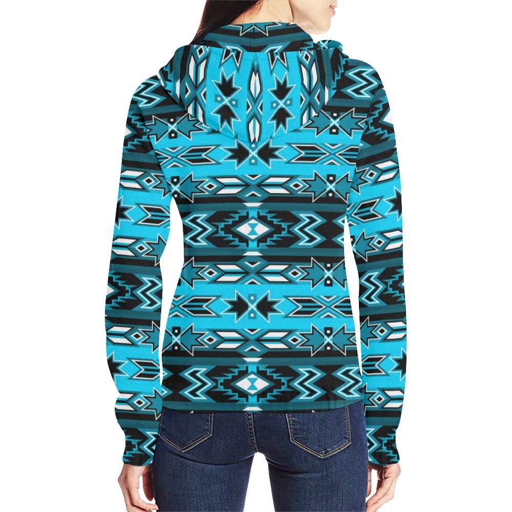 Northern Journey All Over Print Full Zip Hoodie for Women (Model H14) All Over Print Full Zip Hoodie for Women (H14) e-joyer