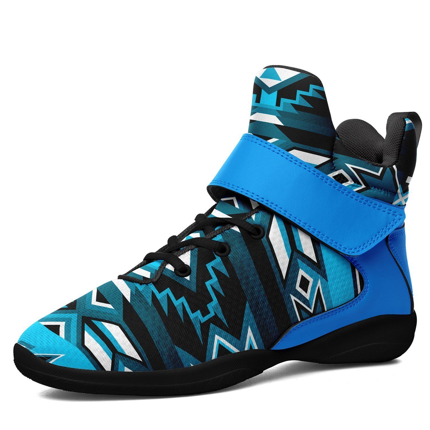 Northern Journey Kid's Ipottaa Basketball / Sport High Top Shoes 49 Dzine US Child 12.5/ EUR 30 Black Sole with Light Blue Strap