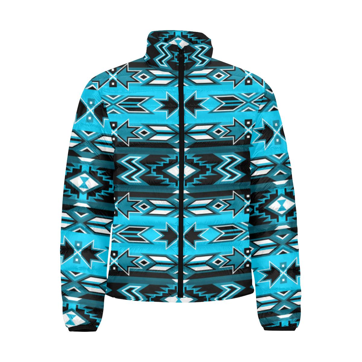 Northern Journey Men's Stand Collar Padded Jacket (Model H41) Men's Stand Collar Padded Jacket (H41) e-joyer
