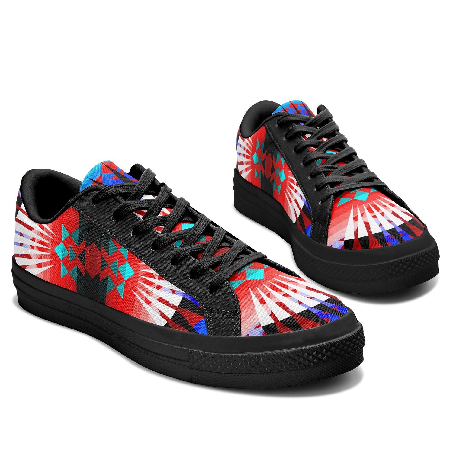 Northwest Ribbonwork Bustles Aapisi Low Top Canvas Shoes Black Sole 49 Dzine