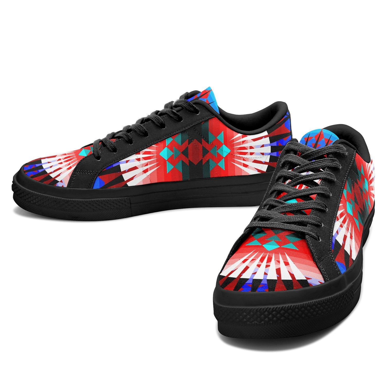 Northwest Ribbonwork Bustles Aapisi Low Top Canvas Shoes Black Sole 49 Dzine