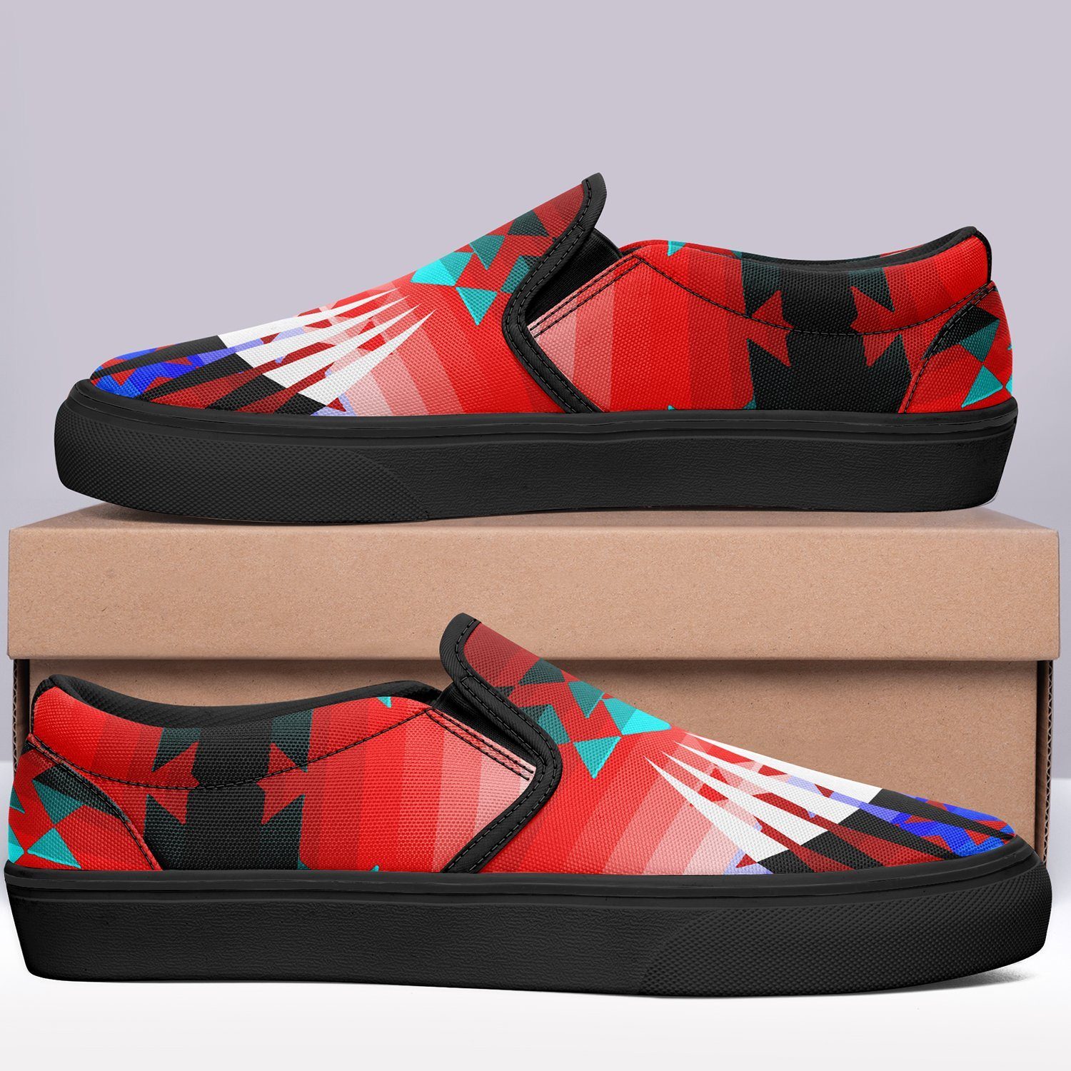 Northwest Ribbonwork Bustles Otoyimm Kid's Canvas Slip On Shoes 49 Dzine